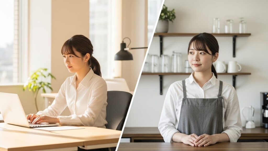 長期インターンの給料条件を確認する学生