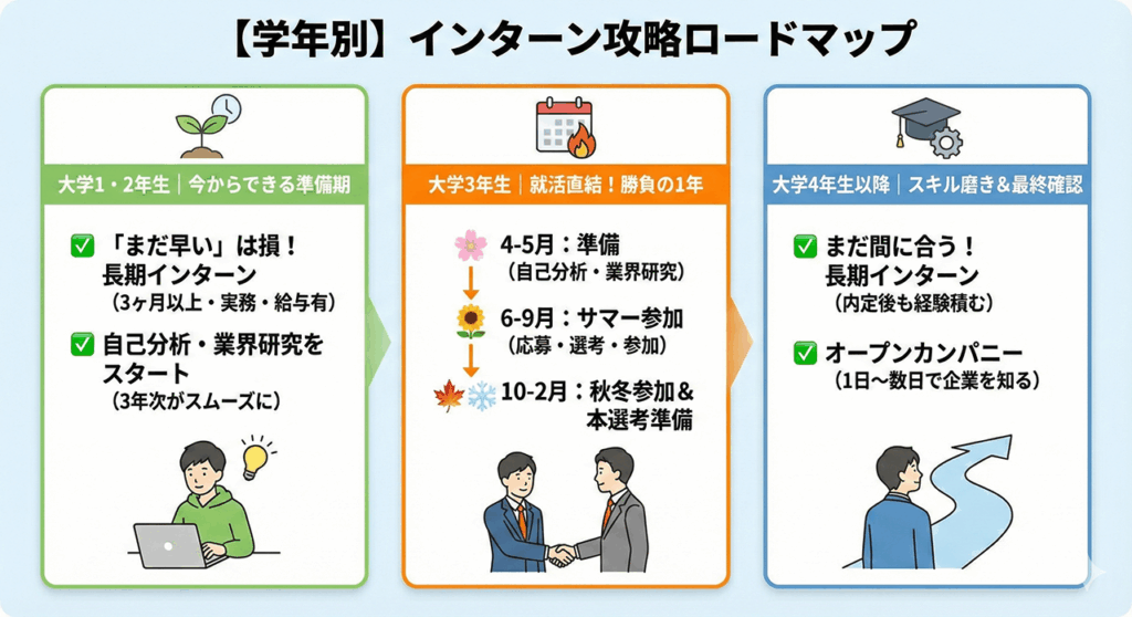 【学年別】インターンを始める時期とやるべきこと