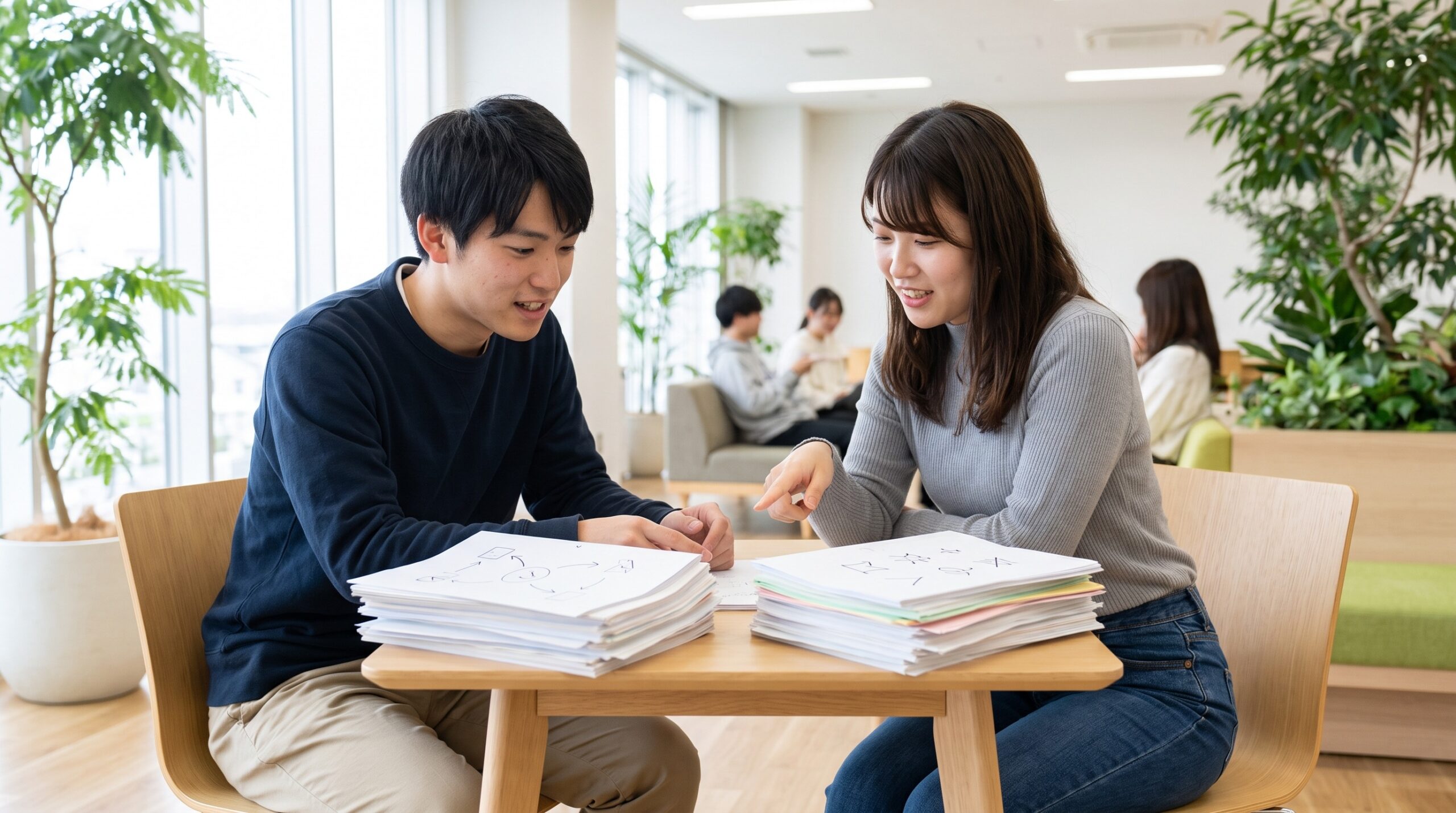 採用インターンと人事インターンの違いを確認する学生
