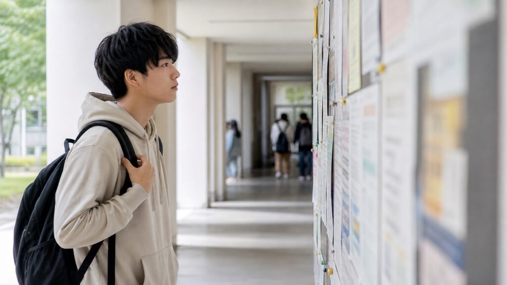 長期インターンの求人情報を探す学生