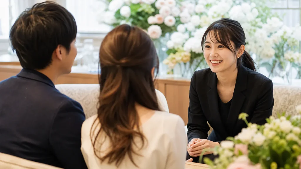 人の話を聞く仕事20選!大学生向けに仕事内容と試し方を紹介 12. ウェディングプランナーの図解