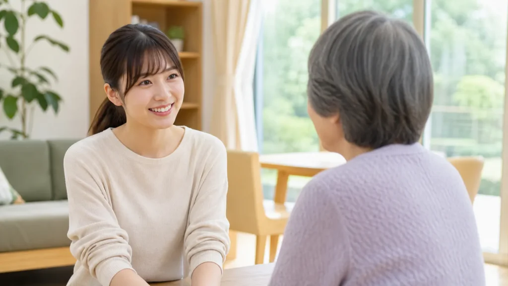 人の話を聞く仕事20選!大学生向けに仕事内容と試し方を紹介 17. 介護職の図解